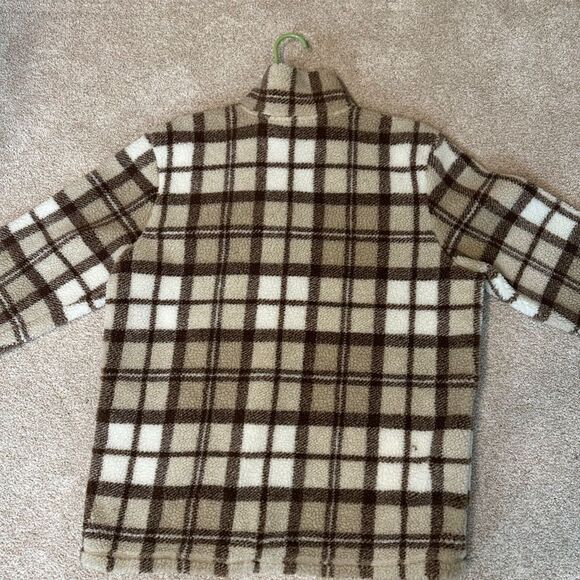Excellent Used Condition Fuzzy Plaid Jacket Unlined Size Medium Liz Claiborne - Picture 6 of 10